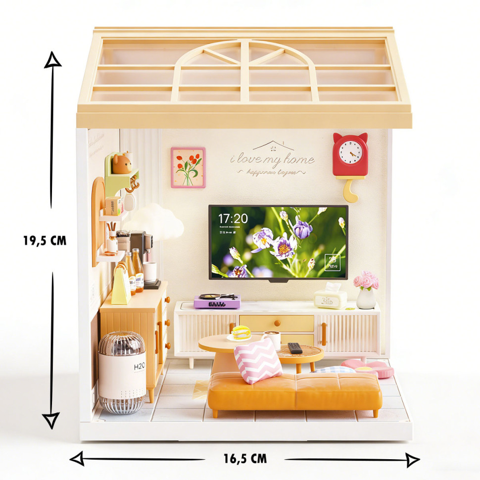Constructor-roombox Living room Mini House 8006-MH of the "Interior" series, with light Constructor-roombox Living room Mini House 8006-MH of the "Interior" series, with light
