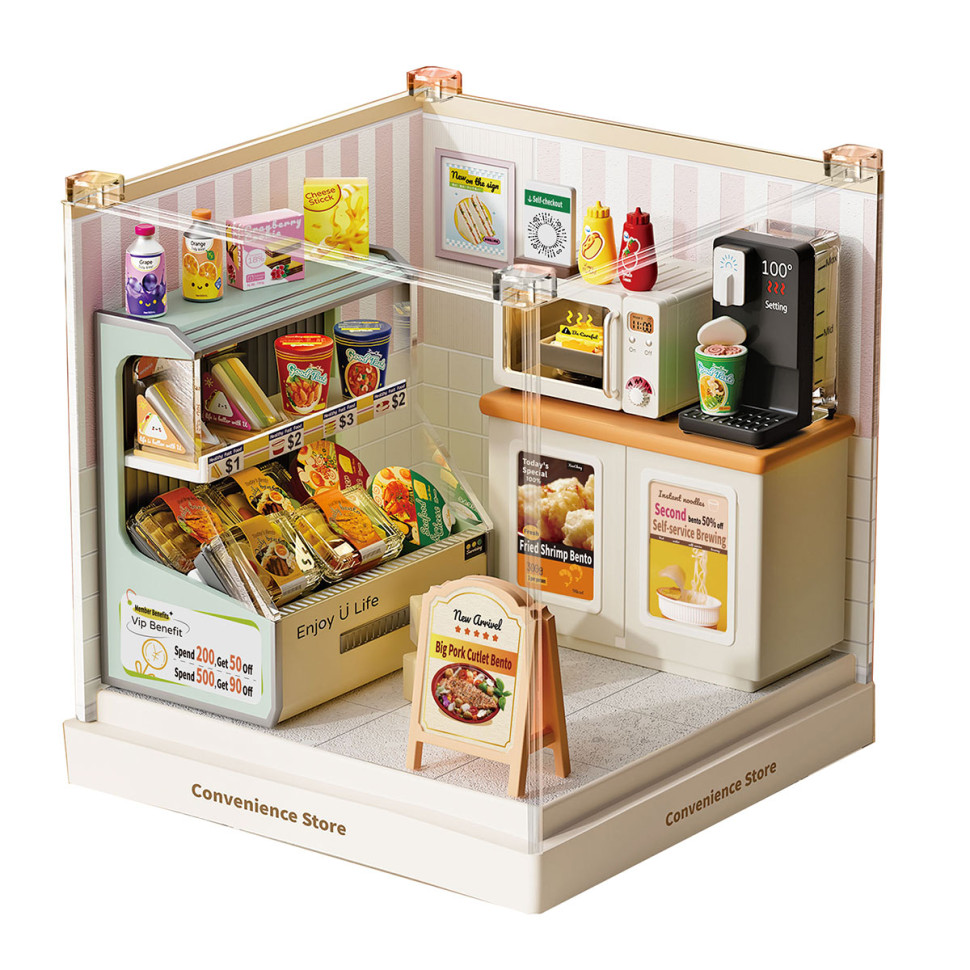 Constructor-roombox Convenience store Mini House 8033-MH series "Interior Mini" Constructor-roombox Convenience store Mini House 8033-MH series "Interior Mini"