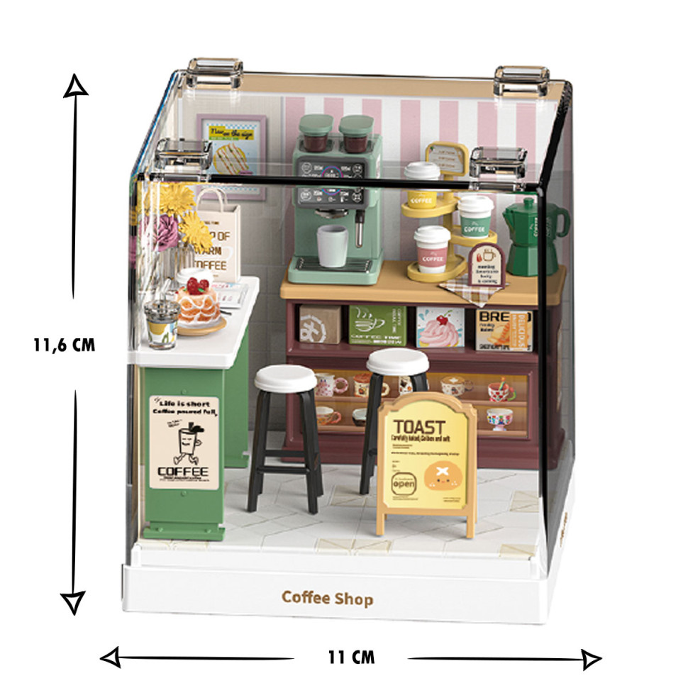 Constructor-roombox Coffee shop Mini House 8034-MH of the "Interior Mini" series