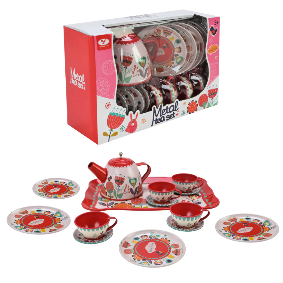 Children's dish set Tea set 620-C5 metal, 14 pieces
