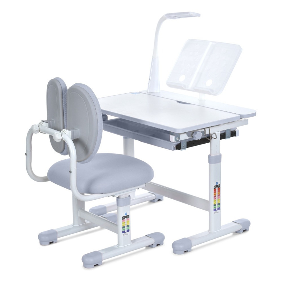 Student desk M 6136-11 with book stand and lamp
