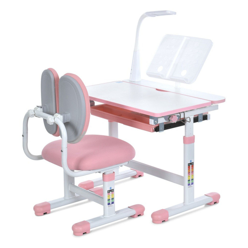 Student desk M 6136-8 with book stand and lamp