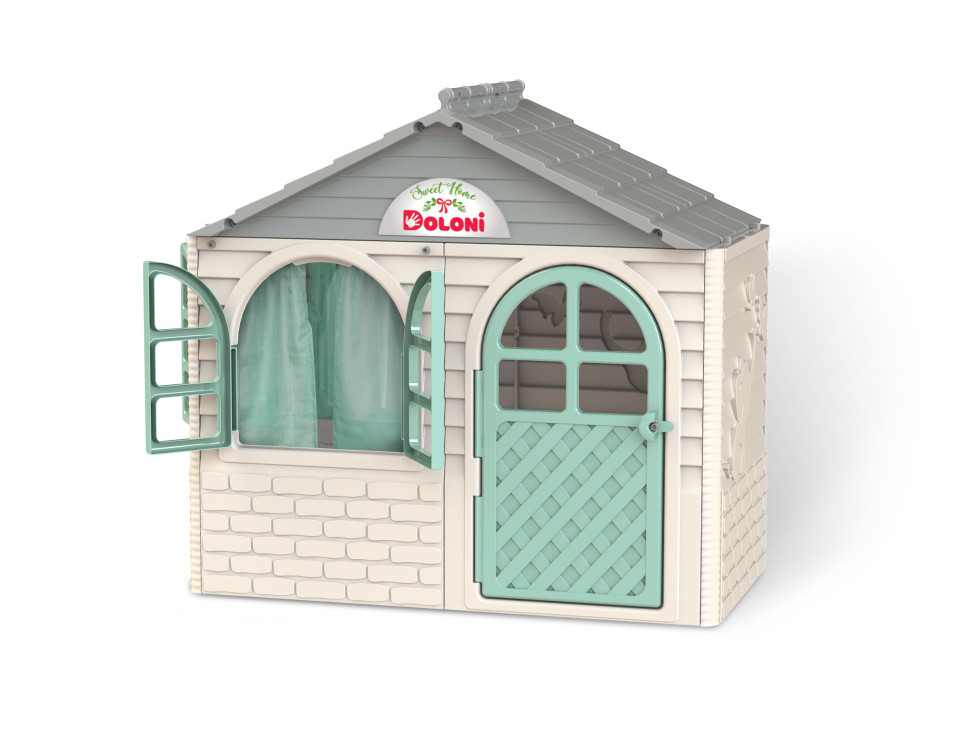 Playhouse with curtains Doloni Toys 02550/15 White and Turquoise