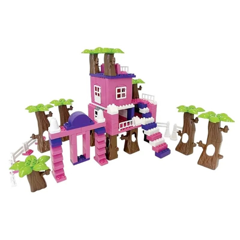 The Princess House construction set (013888/03) comes in a plastic box and contains 151 pieces.