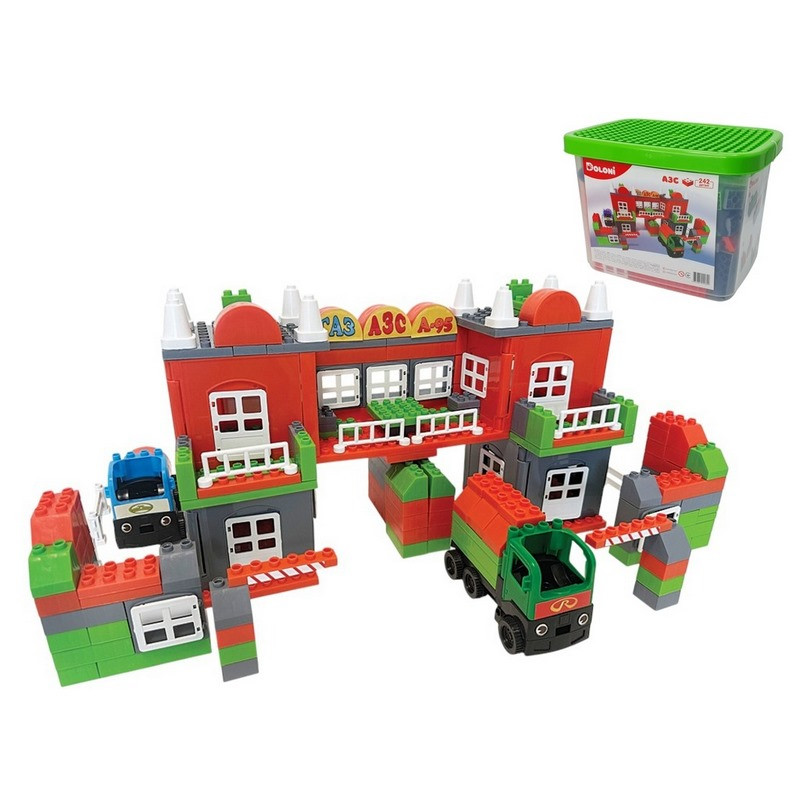 Gas Station Construction Set 013888/07 in a plastic box, 242 pieces