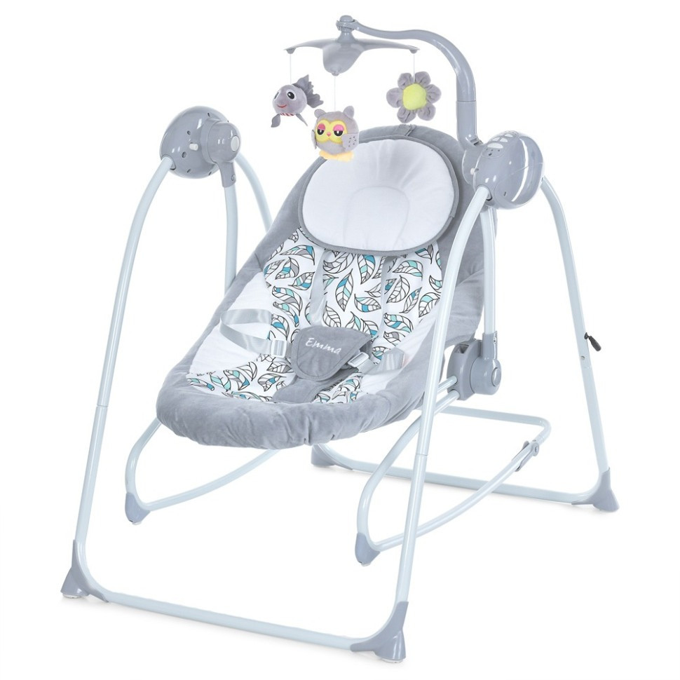 Swing for children ME 1076 Gray Mint Feathes 5-point seat belts