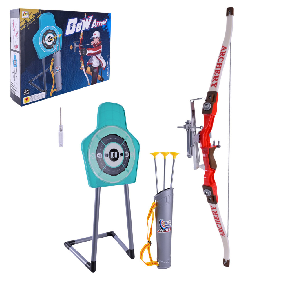 Game Set Bow with Target 801D Quiver, 3 Arrows on Suction Cups Game Set Bow with Target 801D Quiver, 3 Arrows on Suction Cups