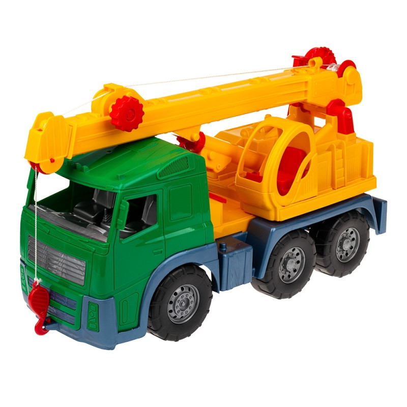 Toy Car Crane 0572 with Retractable Boom Green