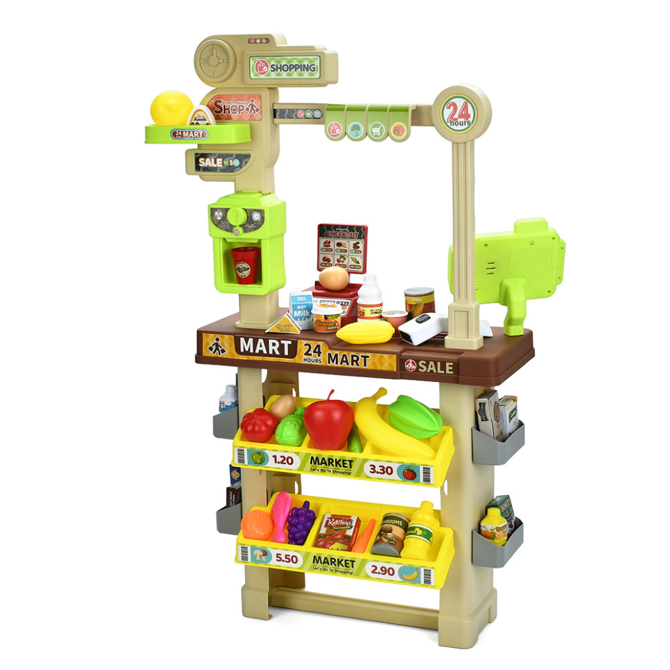 Game Set Store 922-204 Cash Register, Scanner, Sound, Light, Products, 61 Items