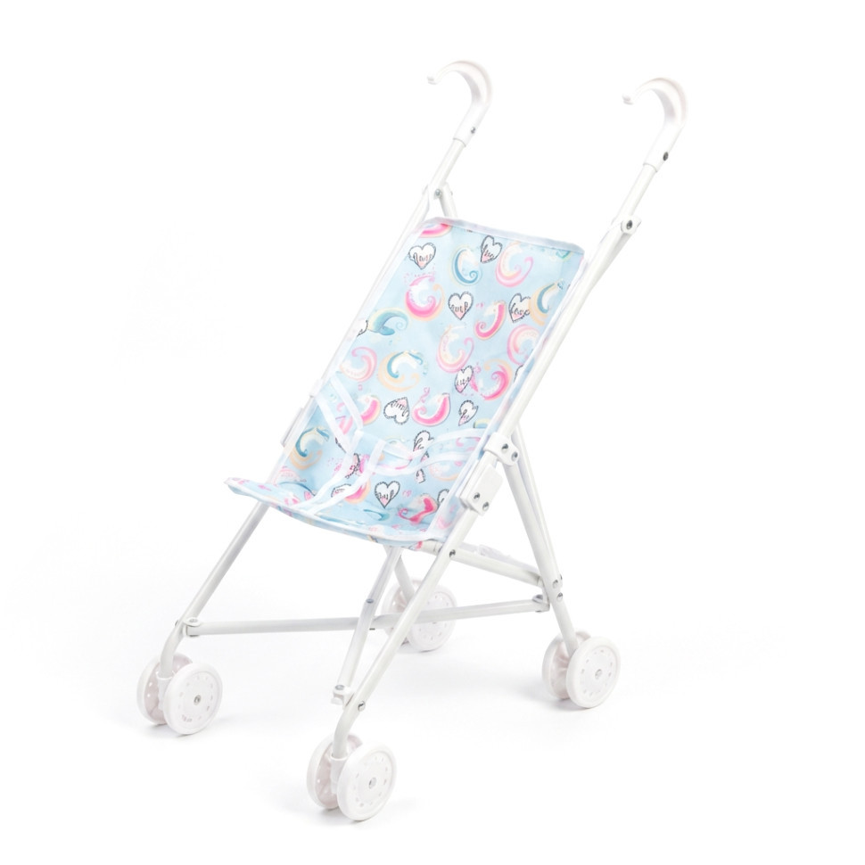 Stroller for dolls Blue Hearts 9302 W-19 cane