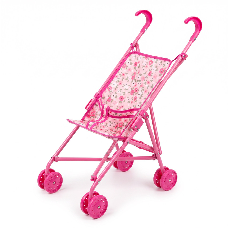 Pink Flower Doll Stroller 9302 W-22 Cane