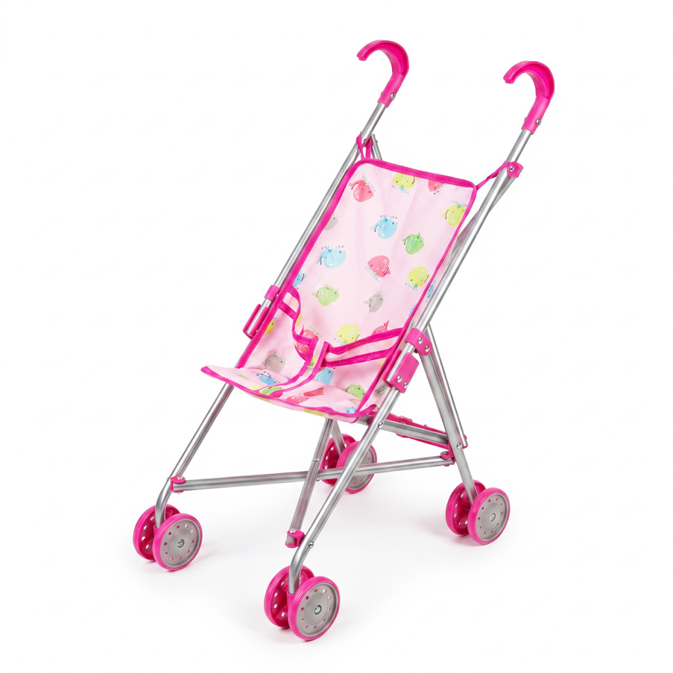 Doll stroller "Colored whales" 9302 W-23 cane