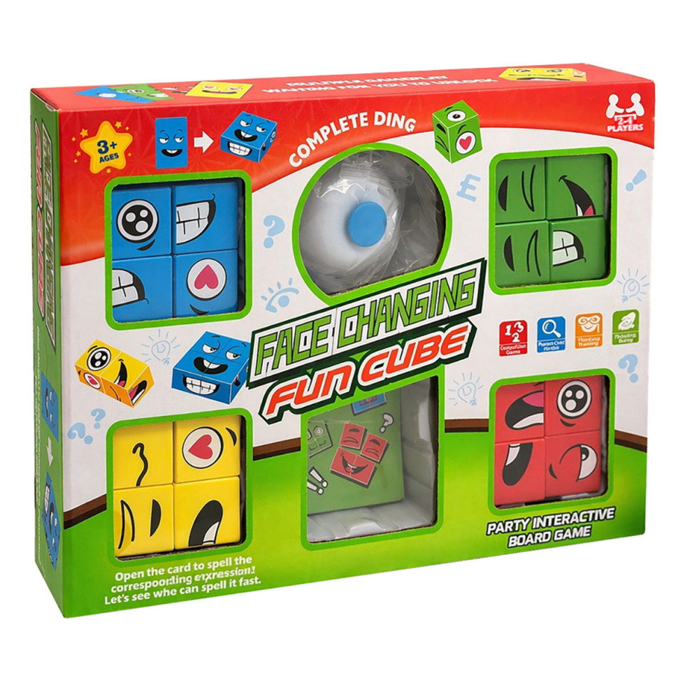 Board game Smileys HT-573, 4 colors of dice, cards, bell