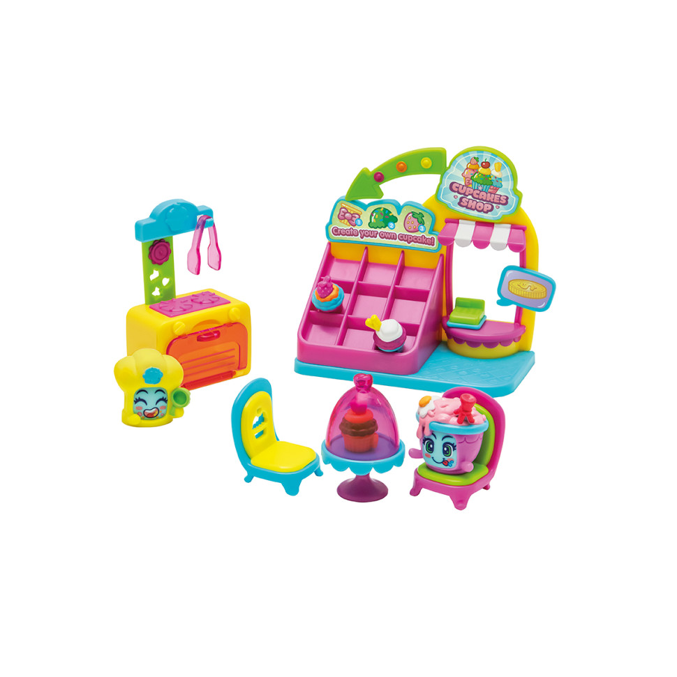 Moji Pops Cupcake Cafe Playset PMPSB216IN50, 2 Figures, Accessories