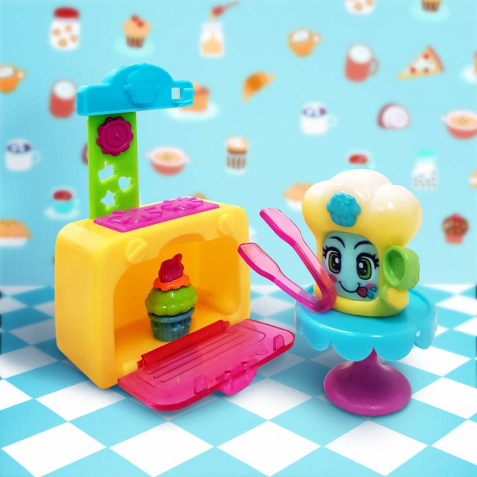 Moji Pops Cupcake Cafe Playset PMPSB216IN50, 2 Figures, Accessories