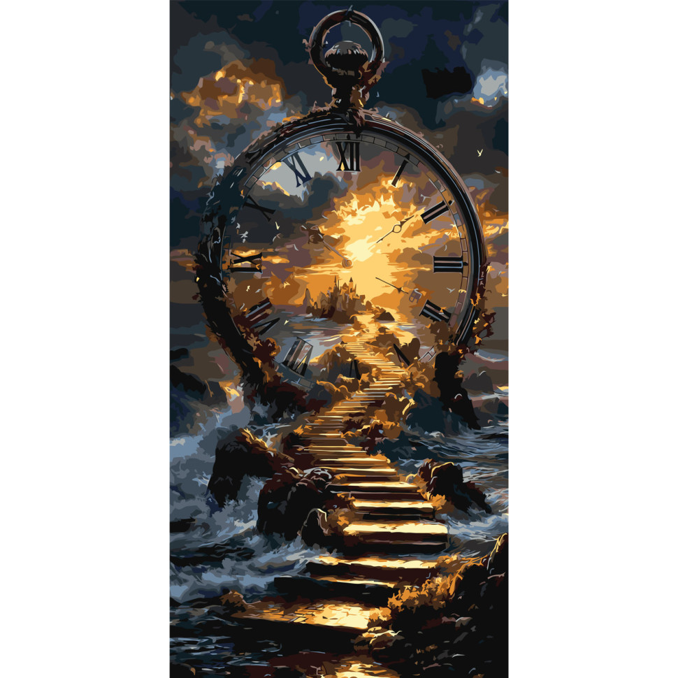 Painting by numbers "The Way into the Sunset" LW5187, 40x80 cm