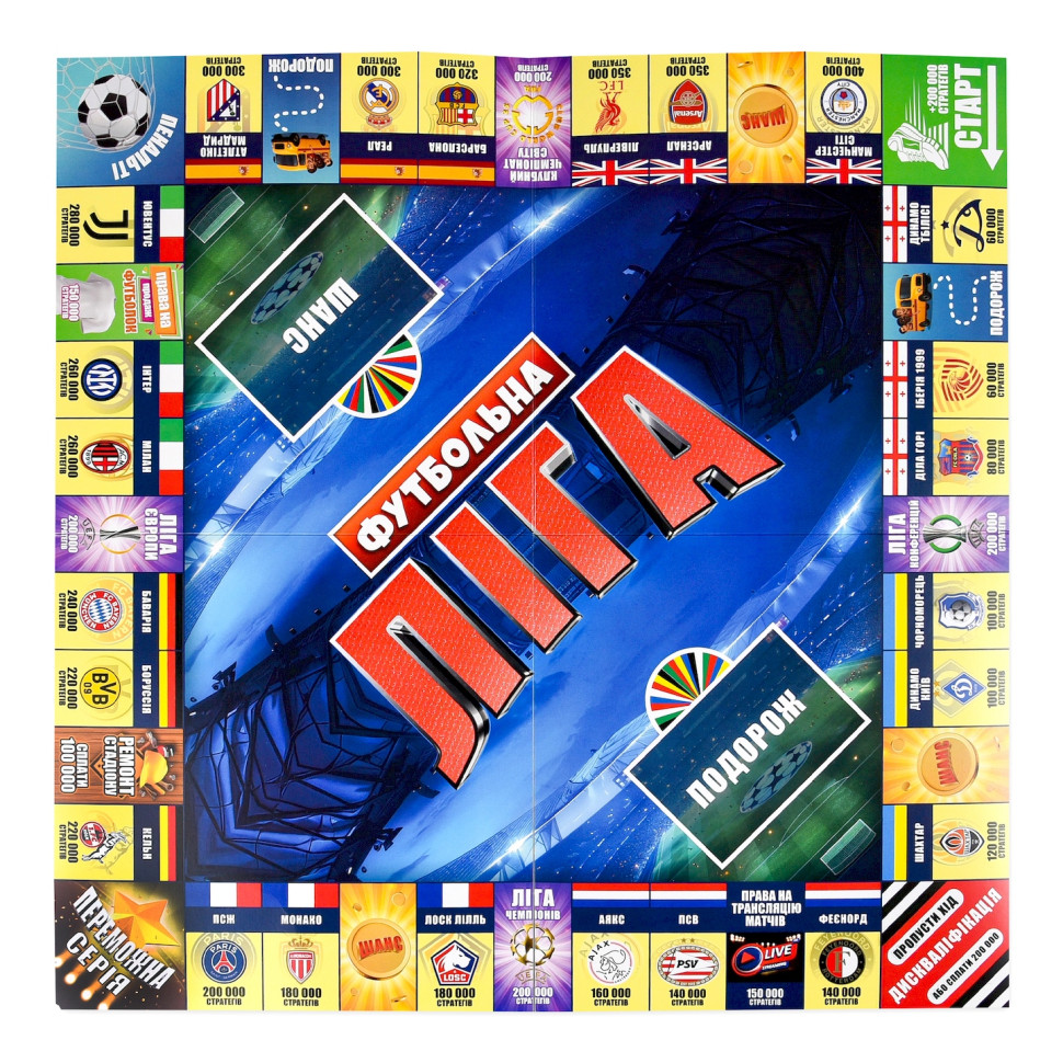 Board game Football League 31071 chips 4 pcs, cards 114 pcs Board game Football League 31071 chips 4 pcs, cards 114 pcs