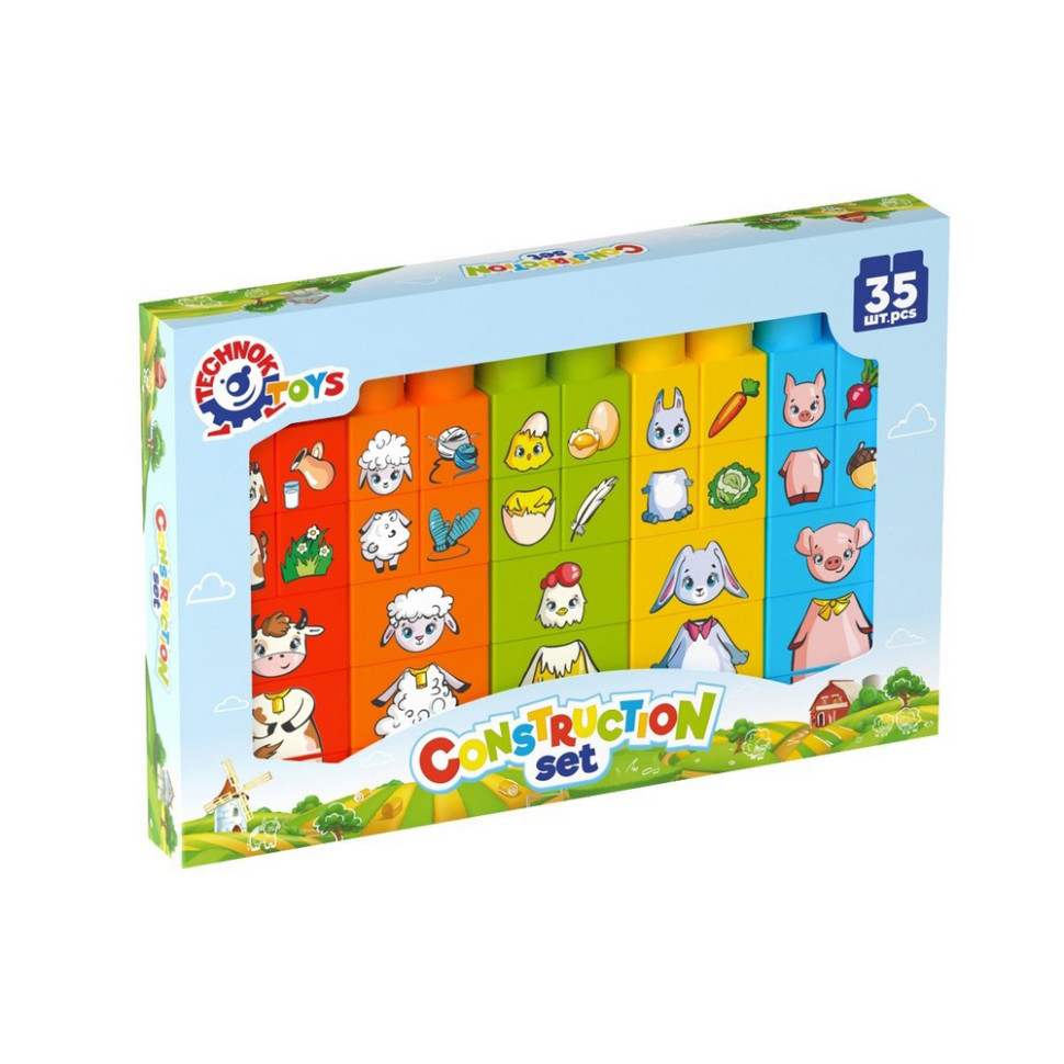 Children's Construction Set "Animals" 6849TXK 35 elements