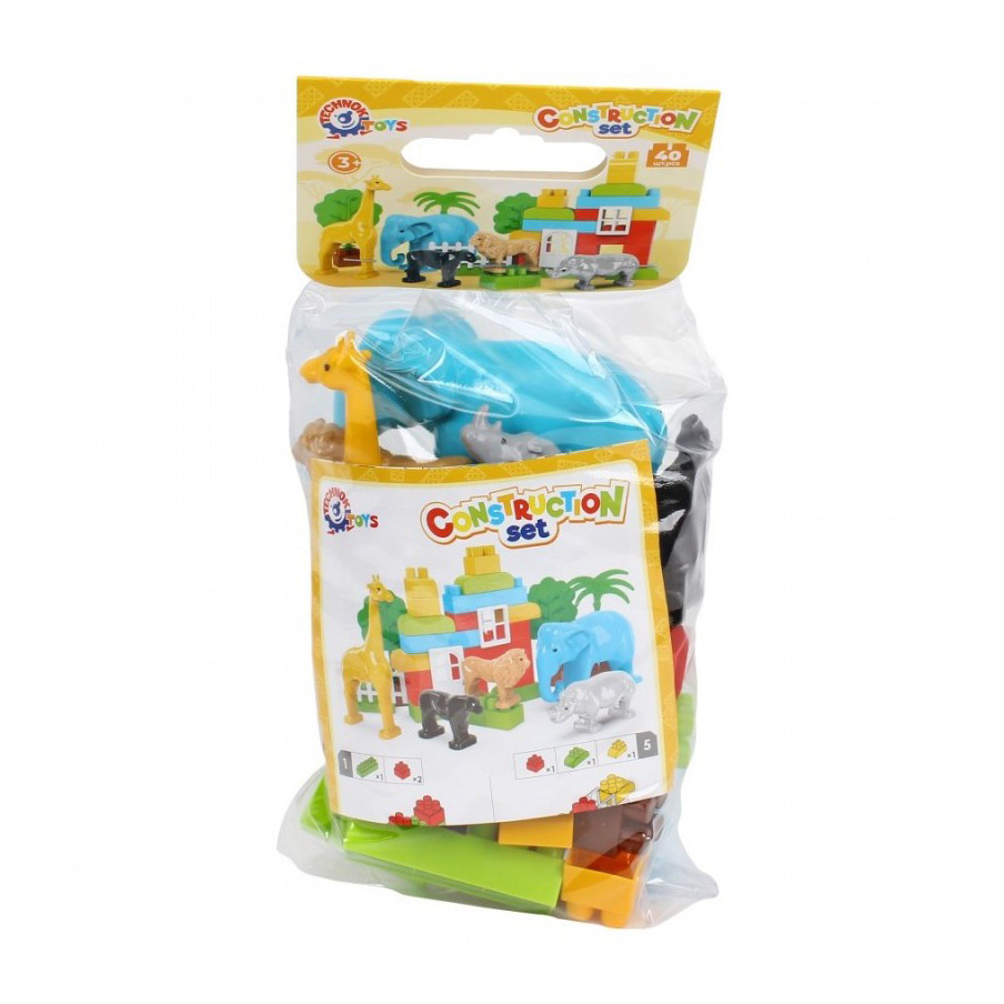 Playset Constructor "Wild Animals of Africa" 0334TXK 40 pieces