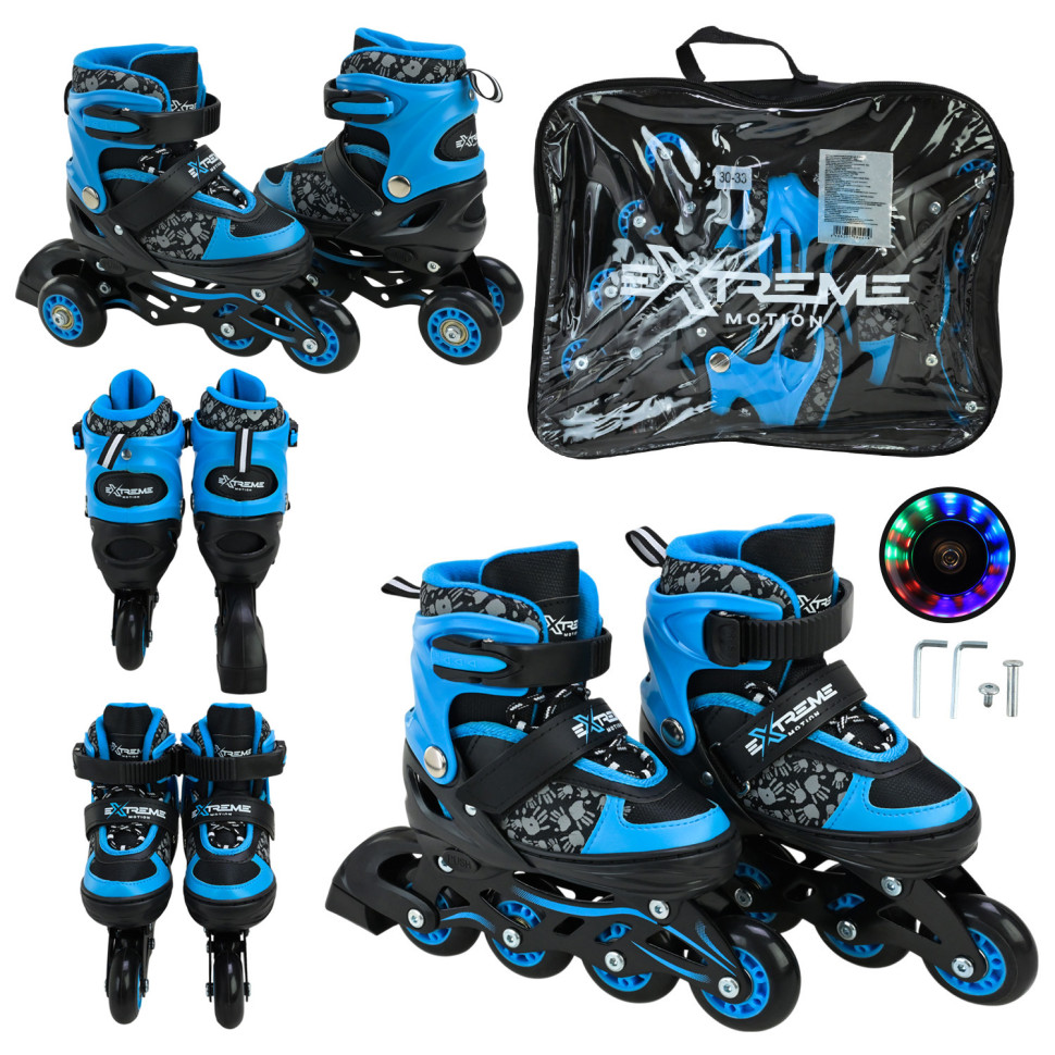 Roller skates RL25421 size S (30-33), PU wheels, with light Roller skates RL25421 size S (30-33), PU wheels, with light