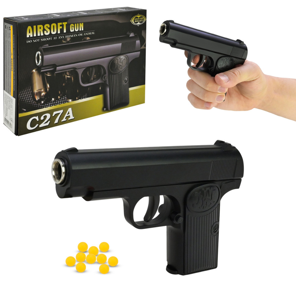 Children's toy Pistol C27A metal/plastic, shoots 6 mm pellets