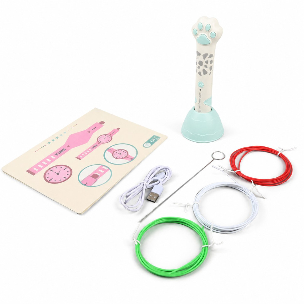 Creativity Kit 3D Pen "Paw" XJ01-2(Blue) plastic 3 colors Creativity Kit 3D Pen "Paw" XJ01-2(Blue) plastic 3 colors