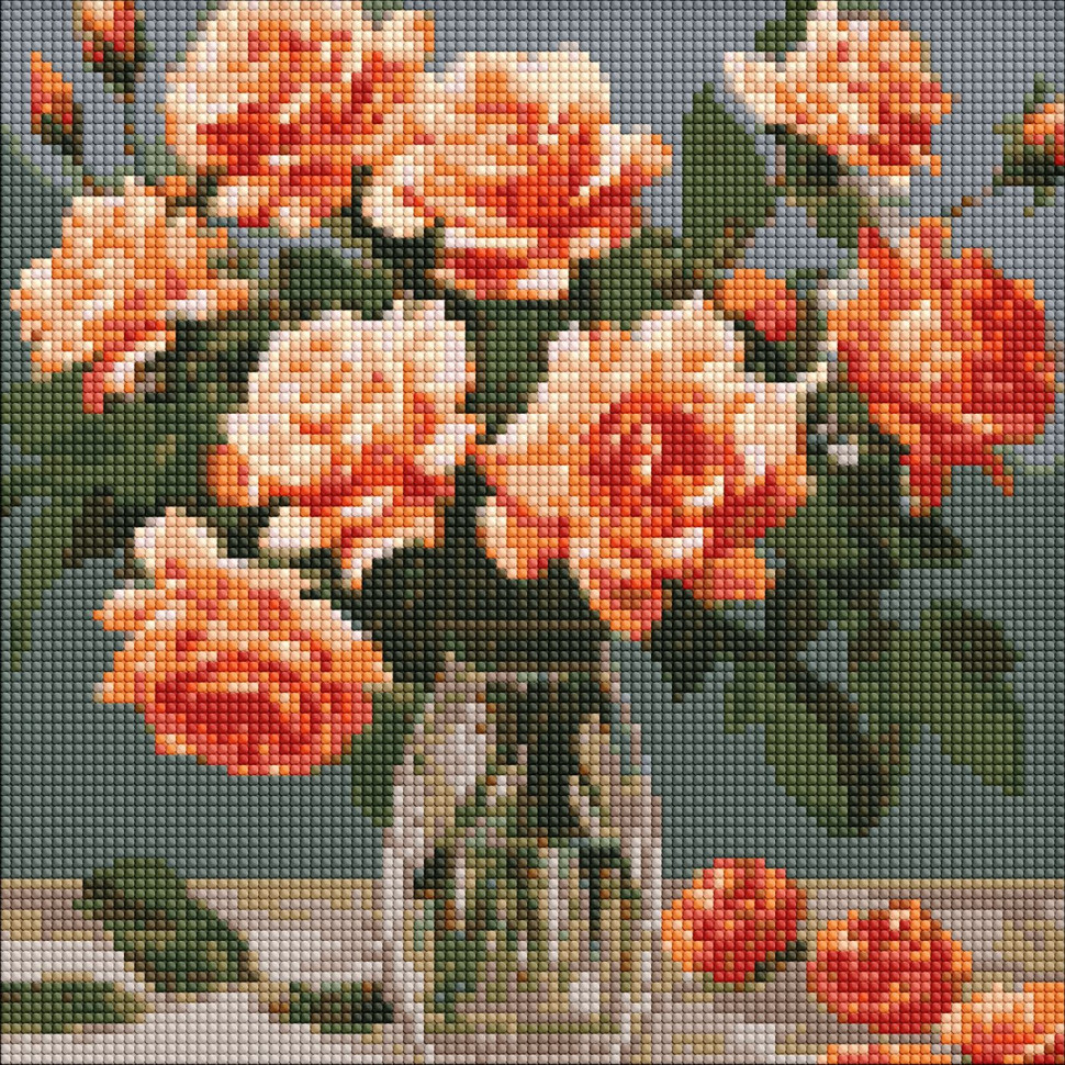 Diamond mosaic "Sophisticated bouquet" AMO7887 30x30cm