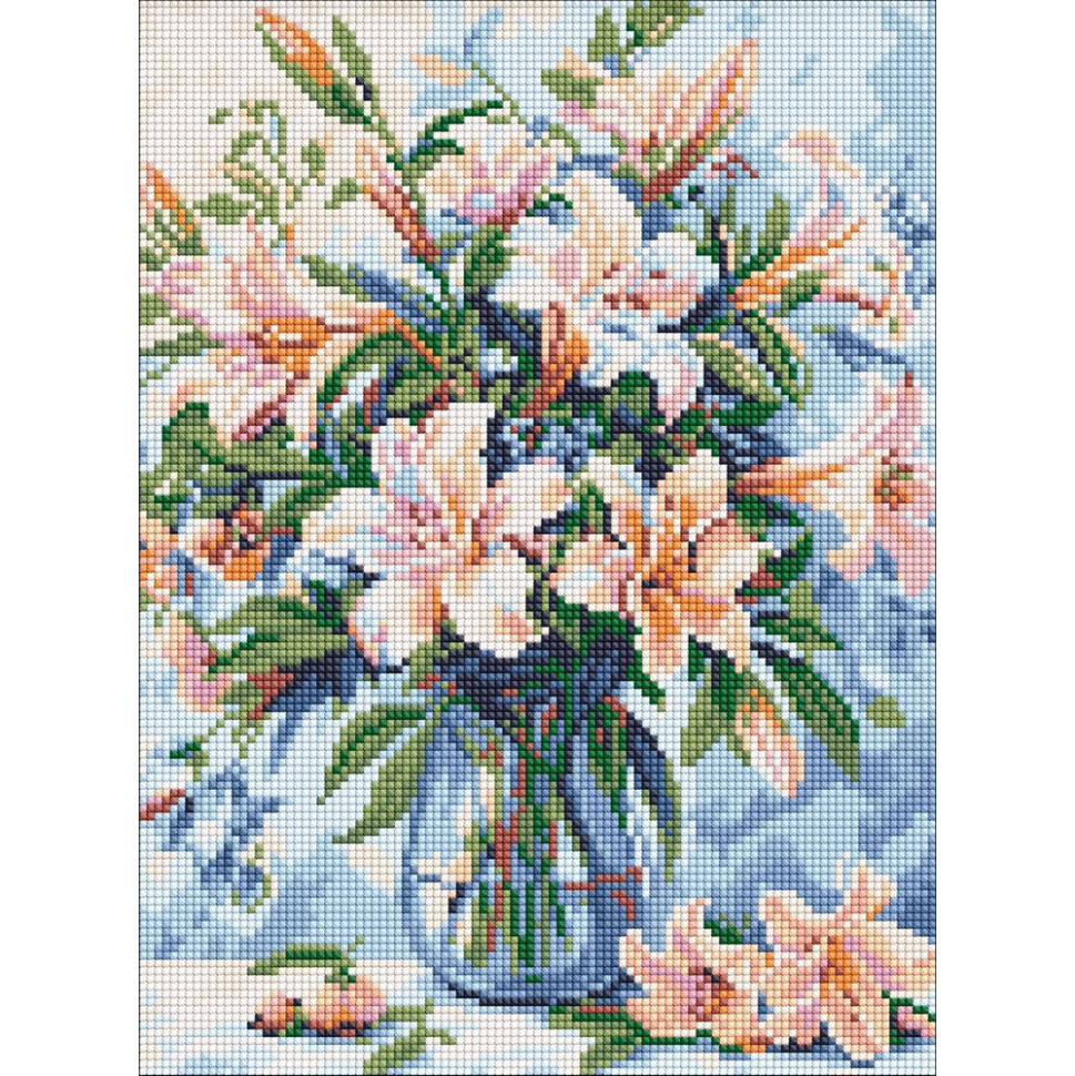 Diamond mosaic "Flower Poem" ©art_selena_ua AMO8150, 30x40 cm