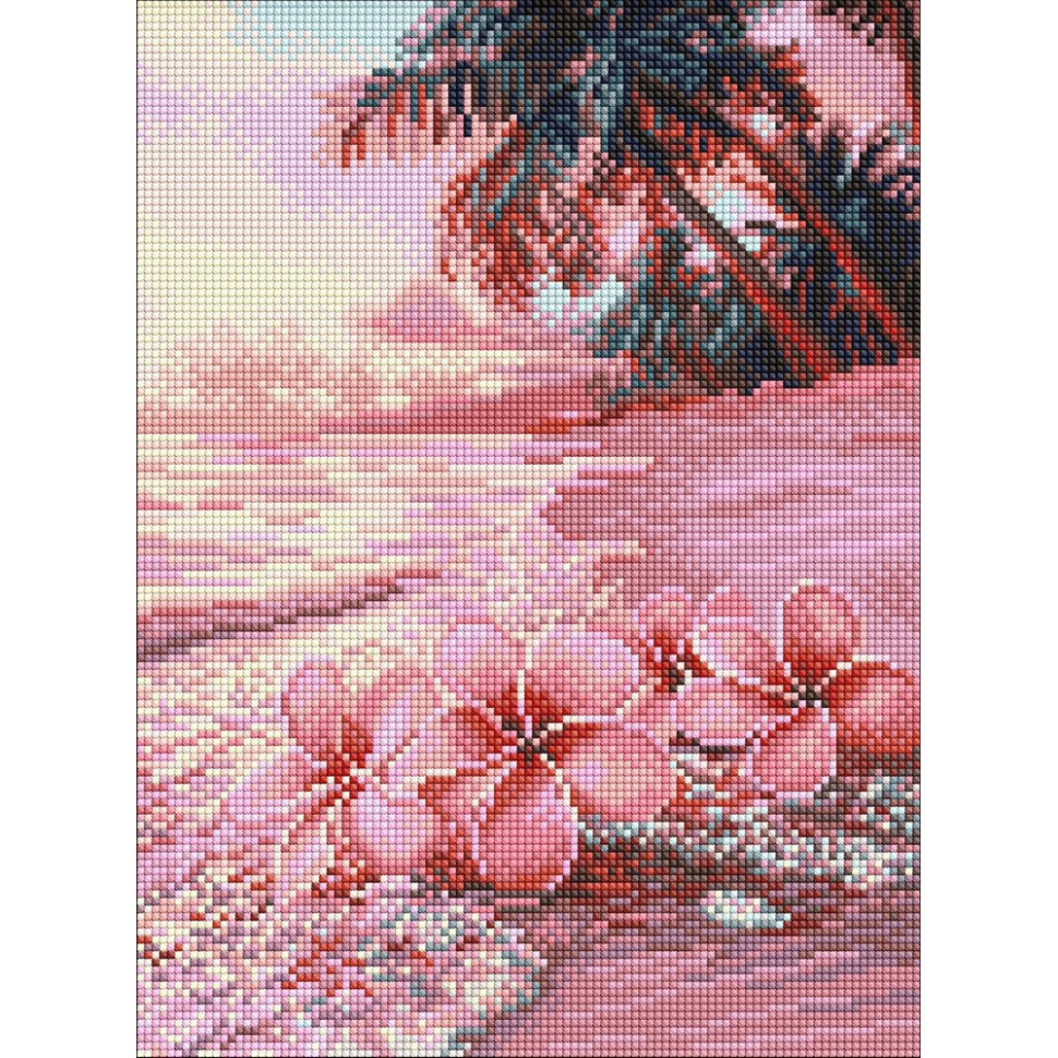 Алмазна мозаїка «Рожевий пляж» ©art_selena_ua AMO8222, 30x40 см