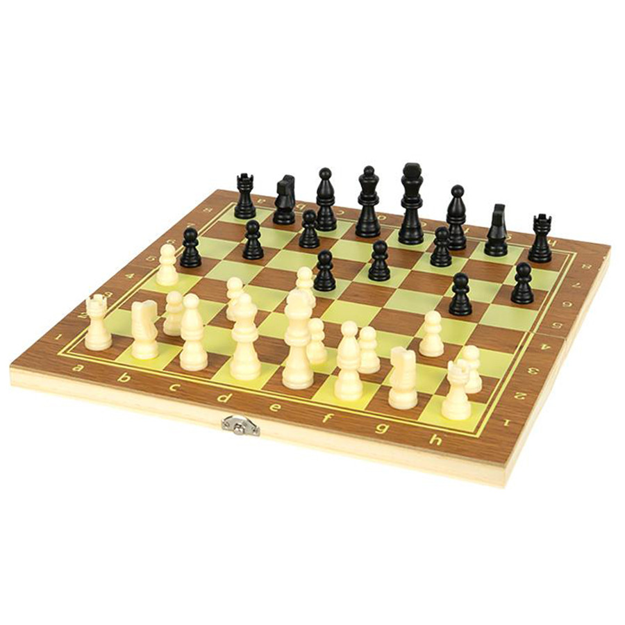 Board game "Chess, checkers and backgammon 3 in 1" 623A with a board 35x35 cm