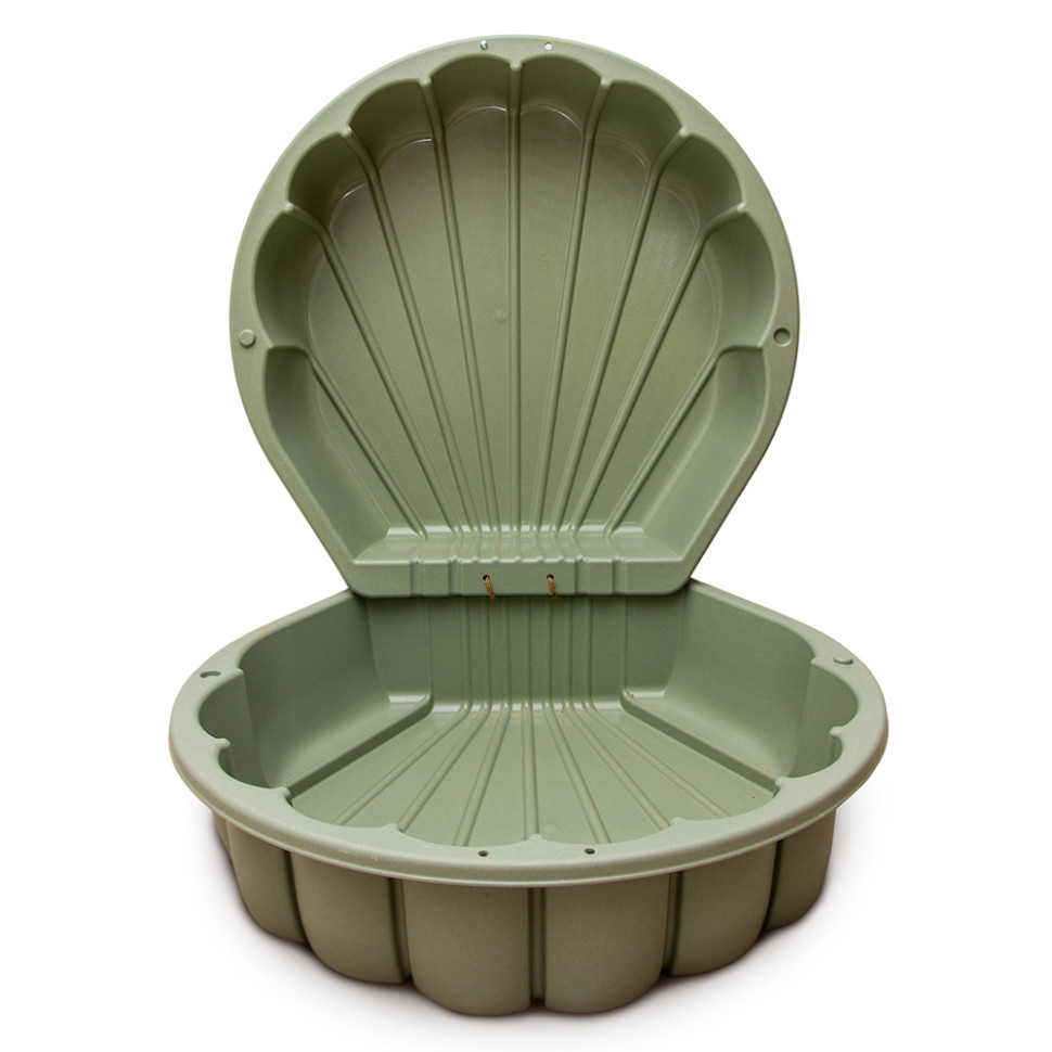 Children's Sandbox-Pool "Shell" 01236/03eco green, with a lid