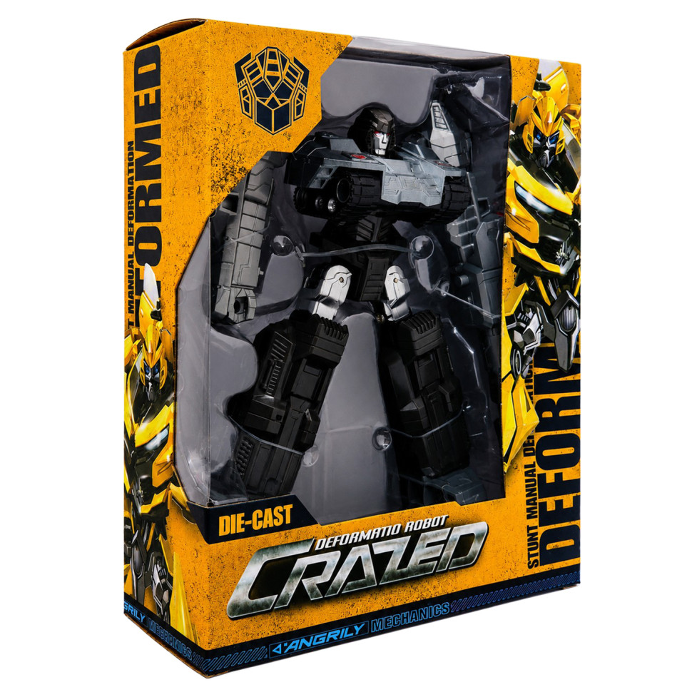 Children's toy Transformer W8840(Black) plastic, robot 19 cm+tank