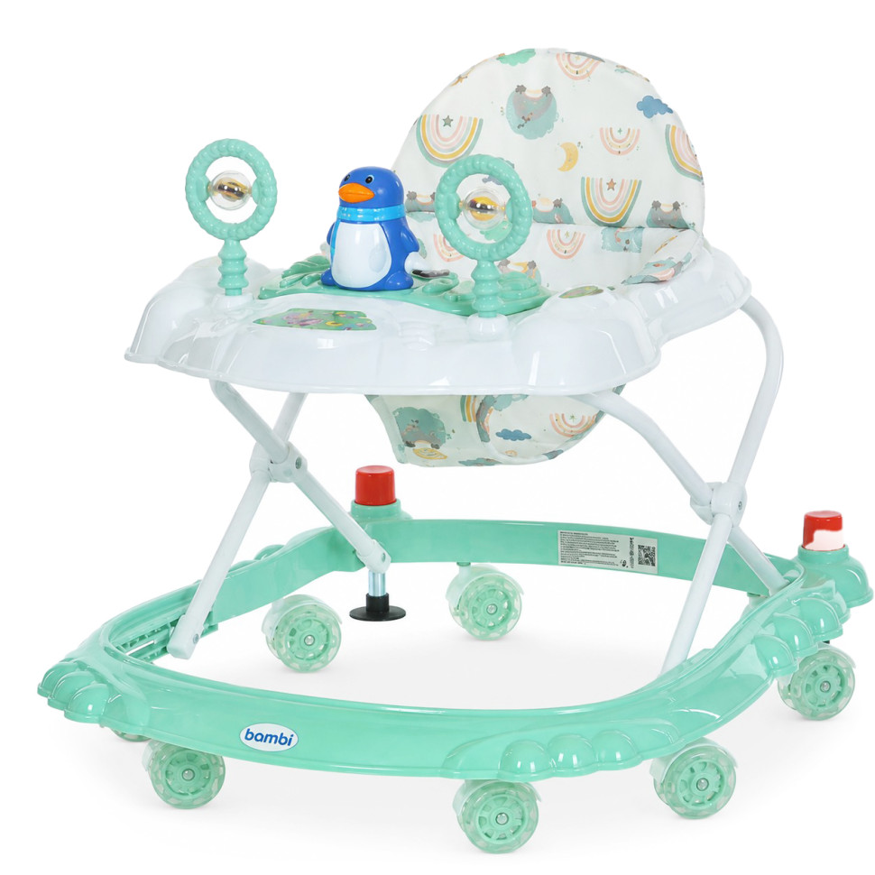 Baby Walker M 3168-1(Turquoise) Music and Light Effects, with Stopper