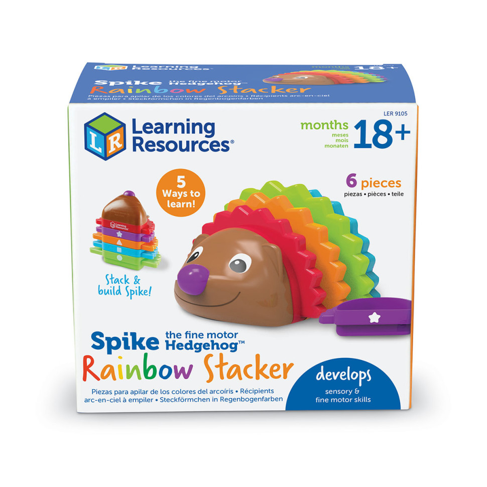Learning Resources LER9105 Colorful Hedgehog Educational Game Set, 6 Pieces