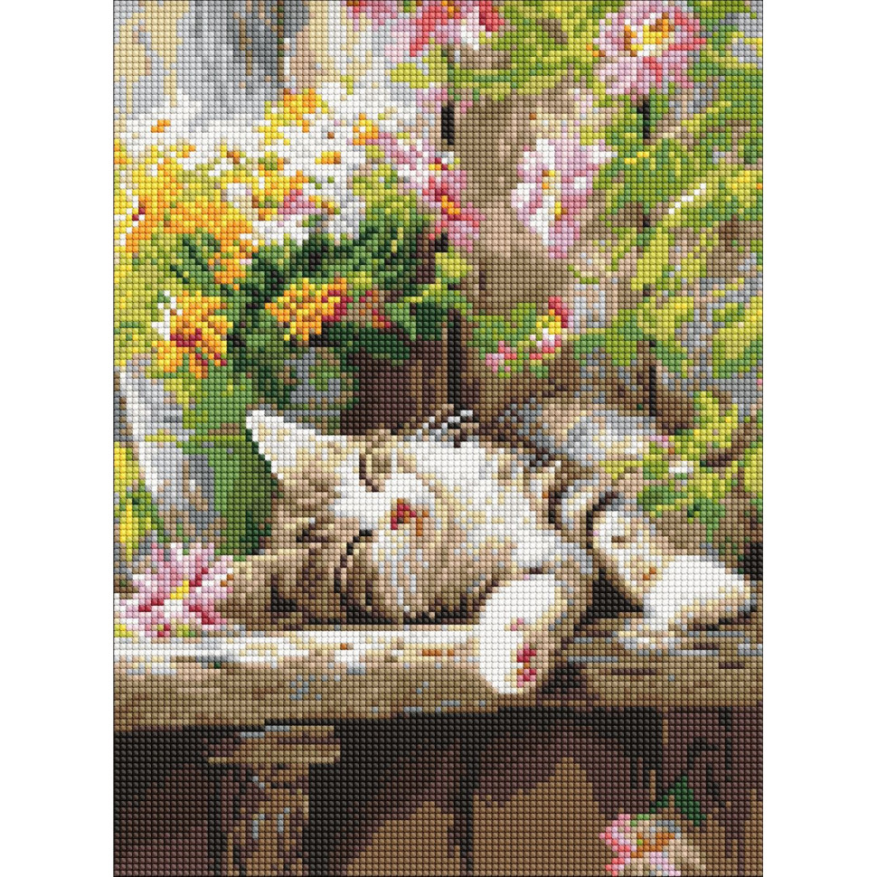 Diamond mosaic "Purring Dream" AMO20323, 30x40 cm