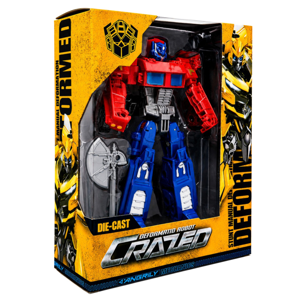 Children's toy Transformer W8840 (Red-Blue) plastic, robot 19 cm + truck