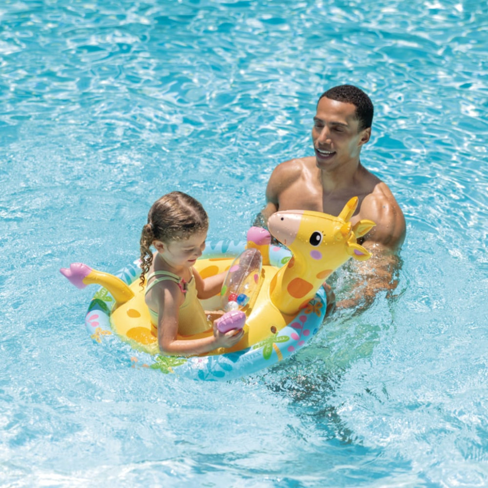 Giraffe" Children's Circle Raft 59570G 91x58 cm, high-strength vinyl Giraffe" Children's Circle Raft 59570G 91x58 cm, high-strength vinyl