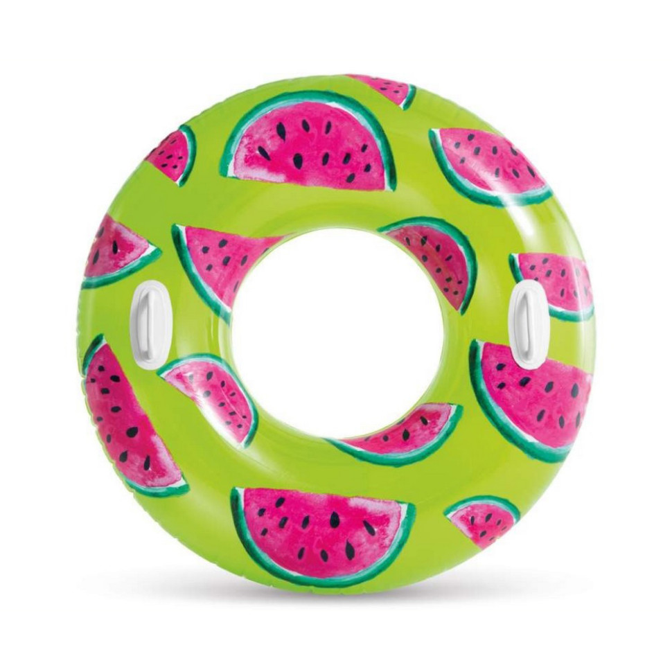 Inflatable circle "Fruit" 56261, 107 cm, with handles Watermelon