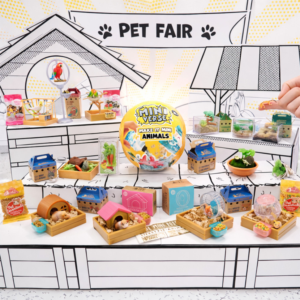 MGA's Miniverse 595700 Animals Build-A-World Playset