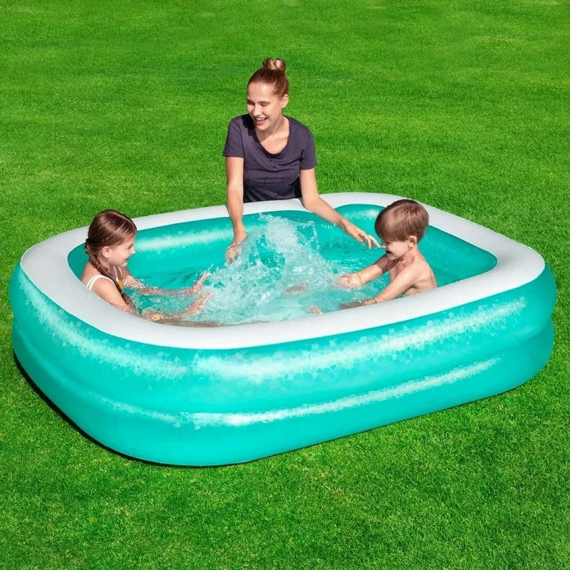 Inflatable family pool 54005 (Green) rectangular 201 x 150 x 51 cm 450 l