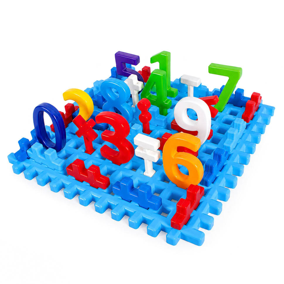 Educational set "Mathematics No1" 114/19BMS(Blue) platform 37x37 cm