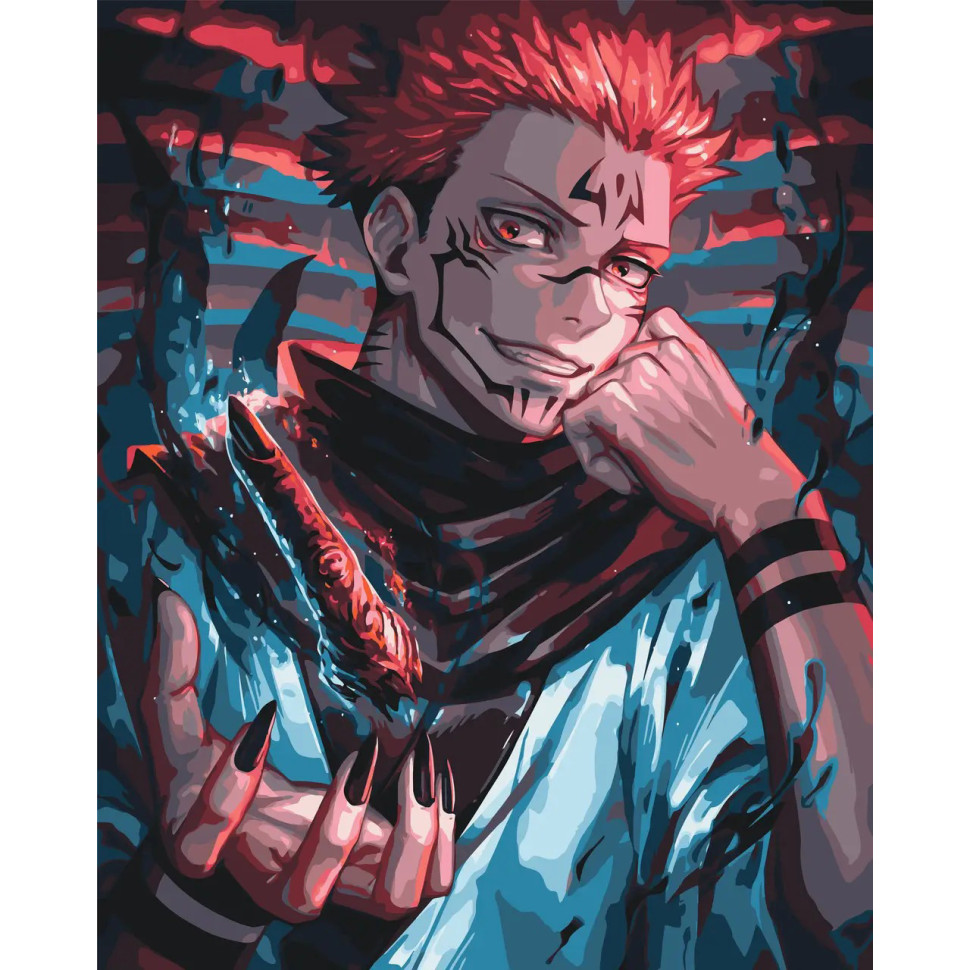 Paint by Numbers "Magic Battle, Sukuna" pbn-a LW2005, 40x50 cm