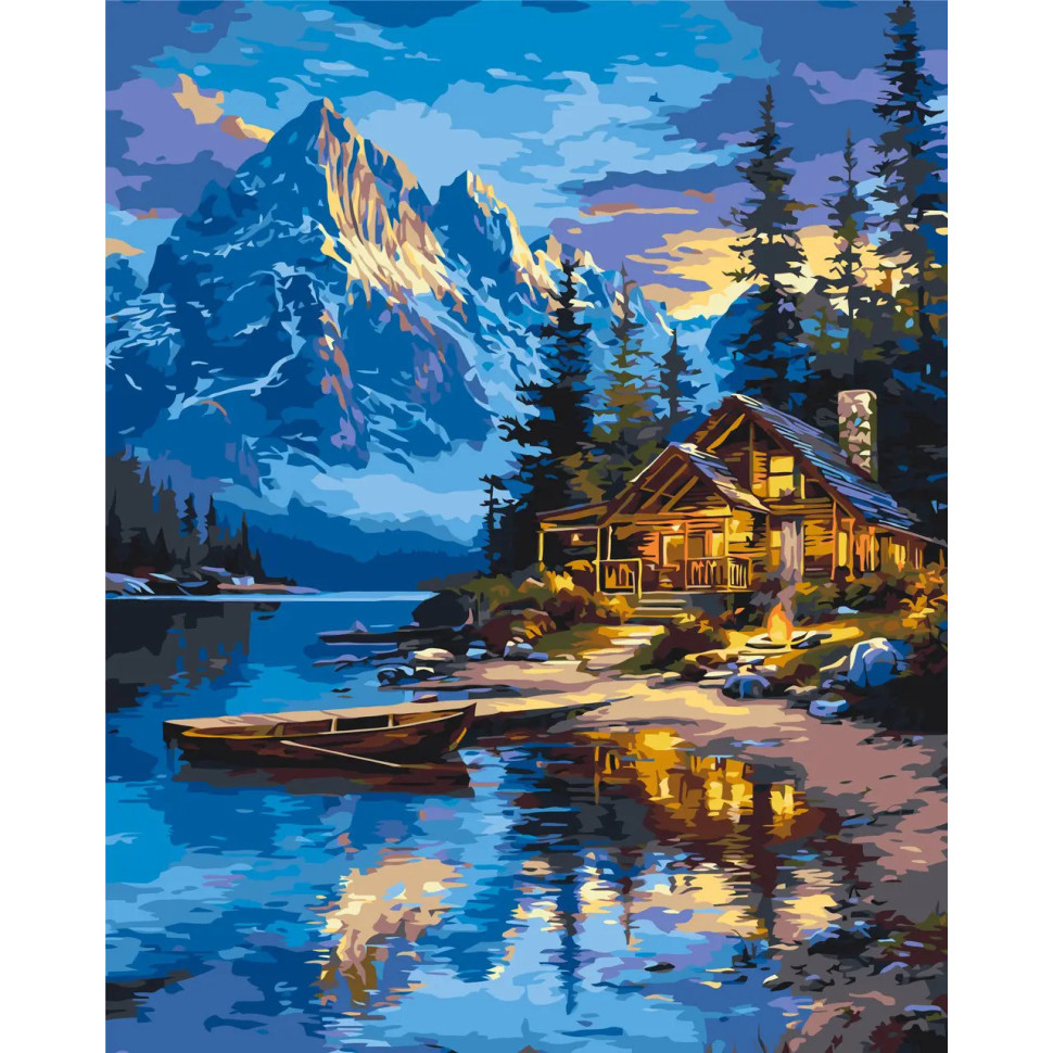 Painting by numbers "House by the Lake" LW3207-01, 40x50 cm