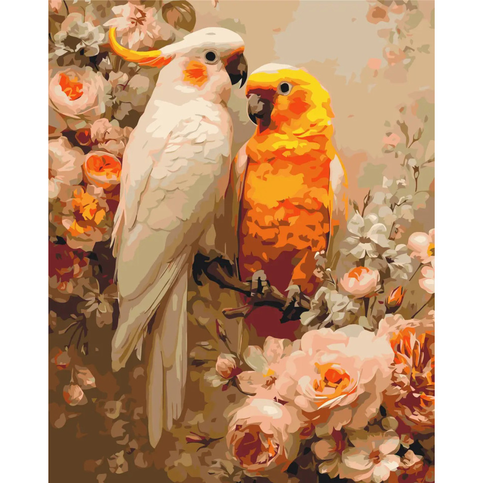 Painting by numbers "A pair of parrots" LW3271-01, 40x50 cm