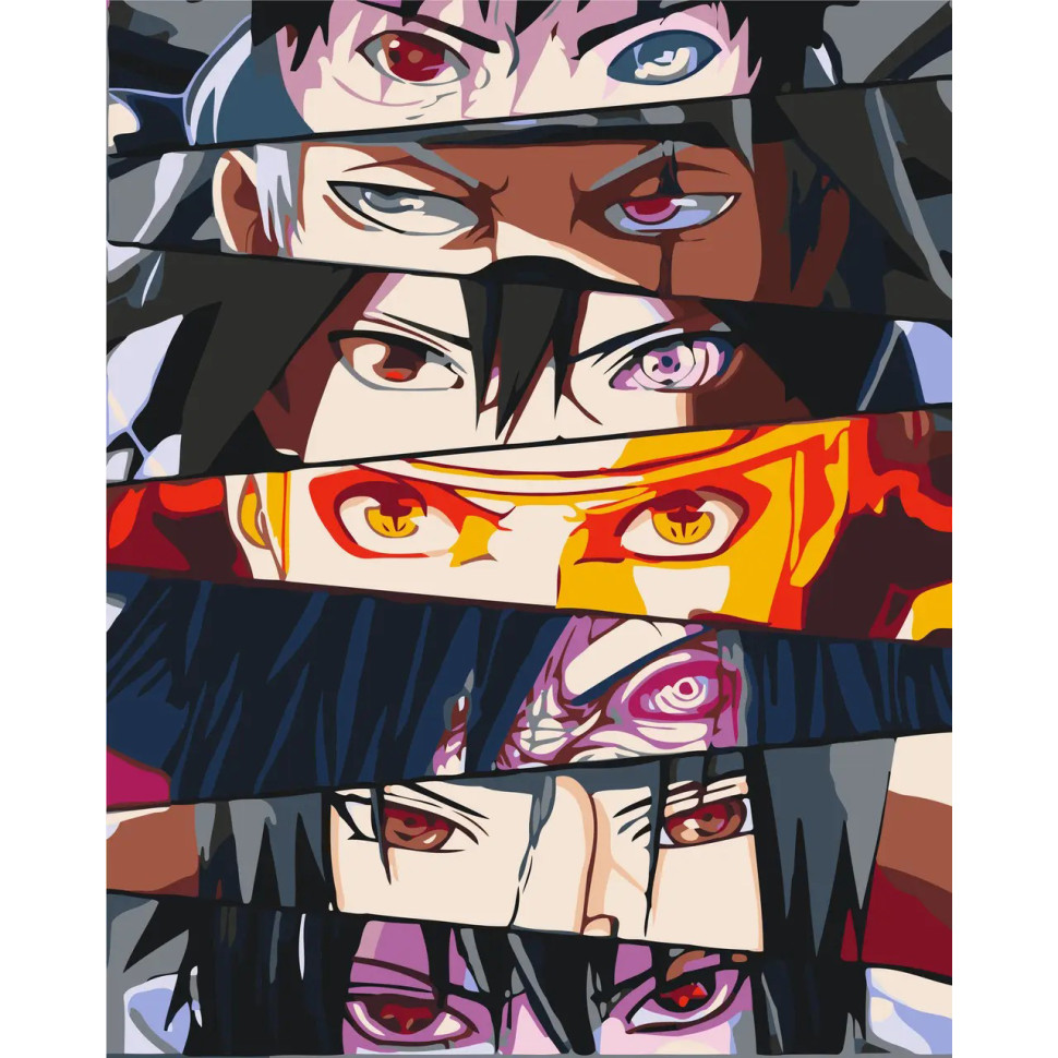Painting by numbers "Naruto Eye Power" pbn-a LW3272, 40x50 cm