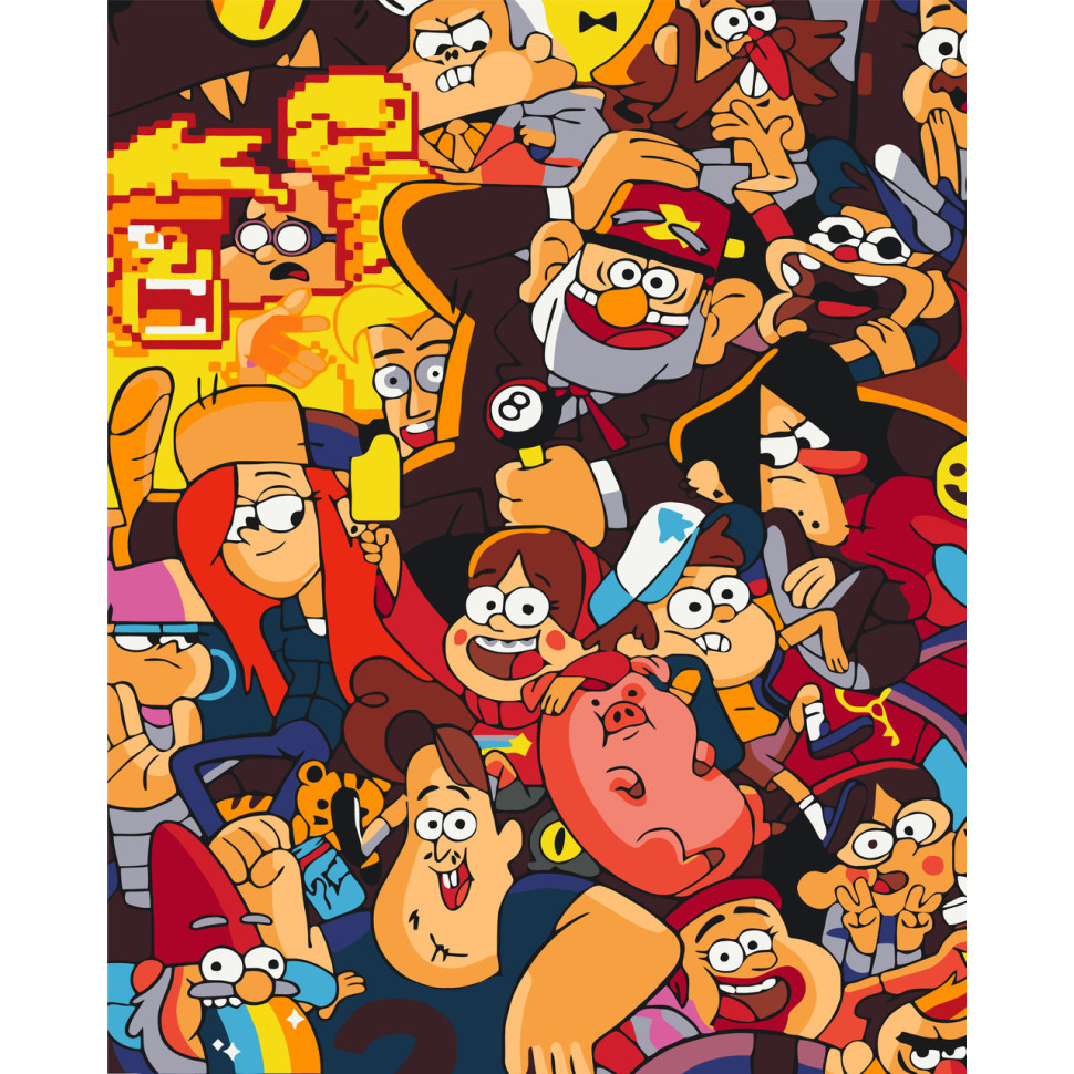 Paint by numbers "Gravity Falls" pbn-a LW3319, 40x50 cm