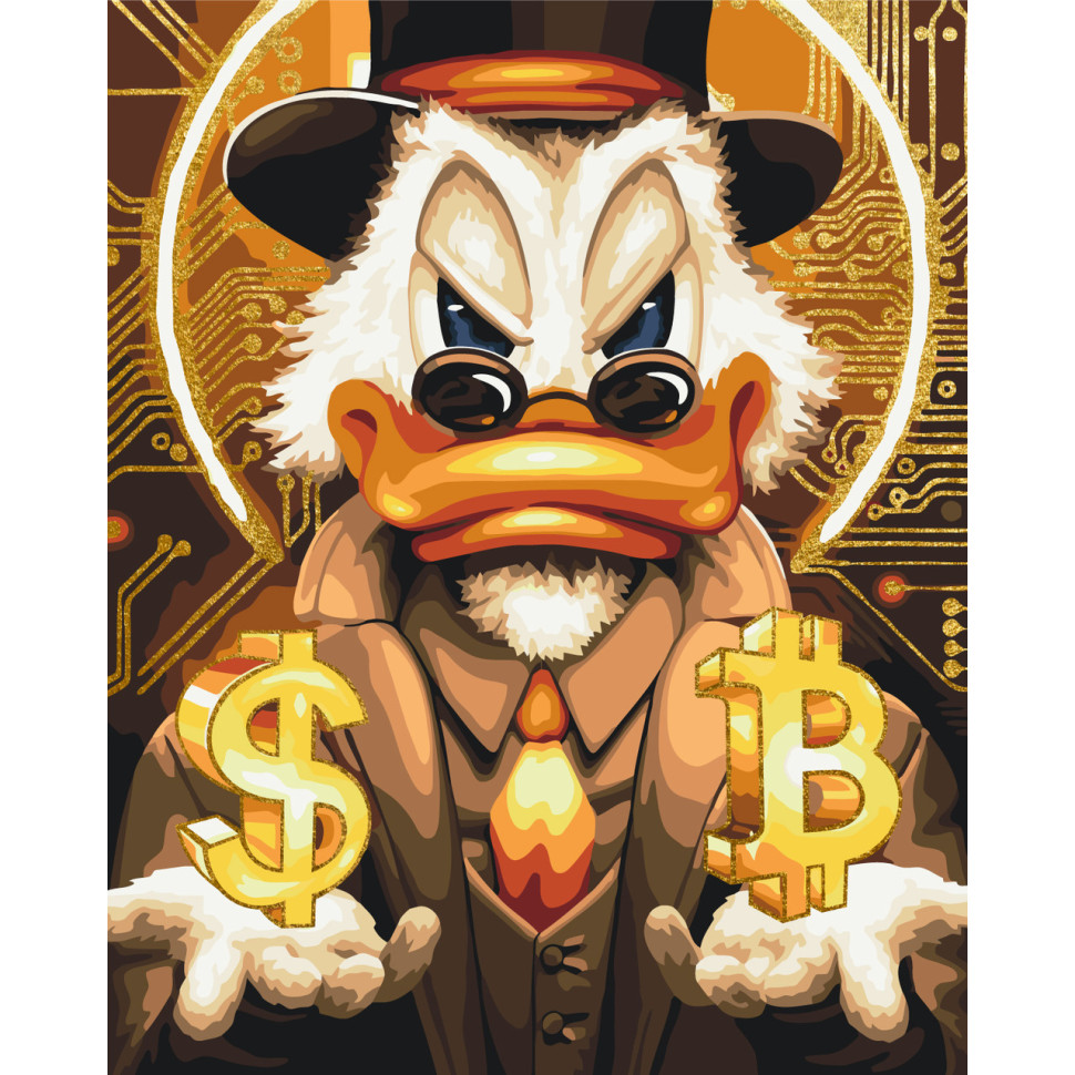 Scrooge McDuck Paint by Numbers LW3320 with metallic paints, 40x50 cm