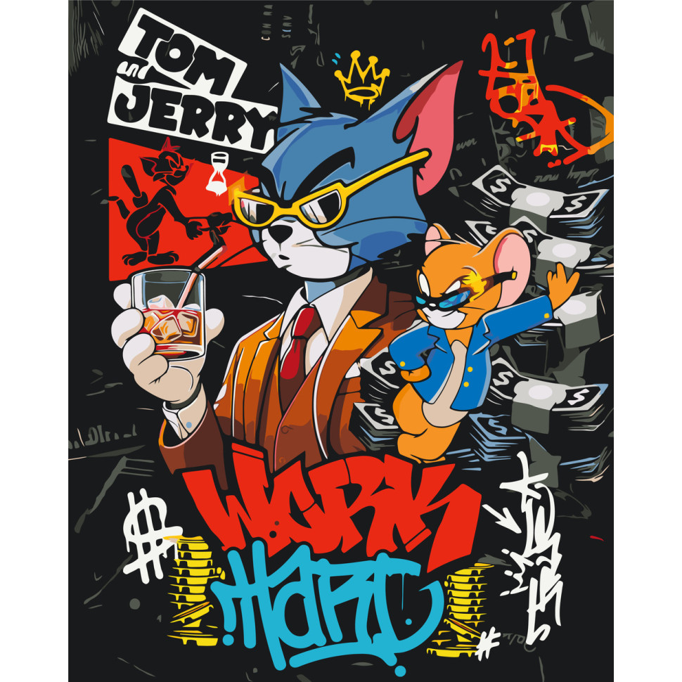 Картина по номерам "Том и Джерри" LW3459, 40х50 см