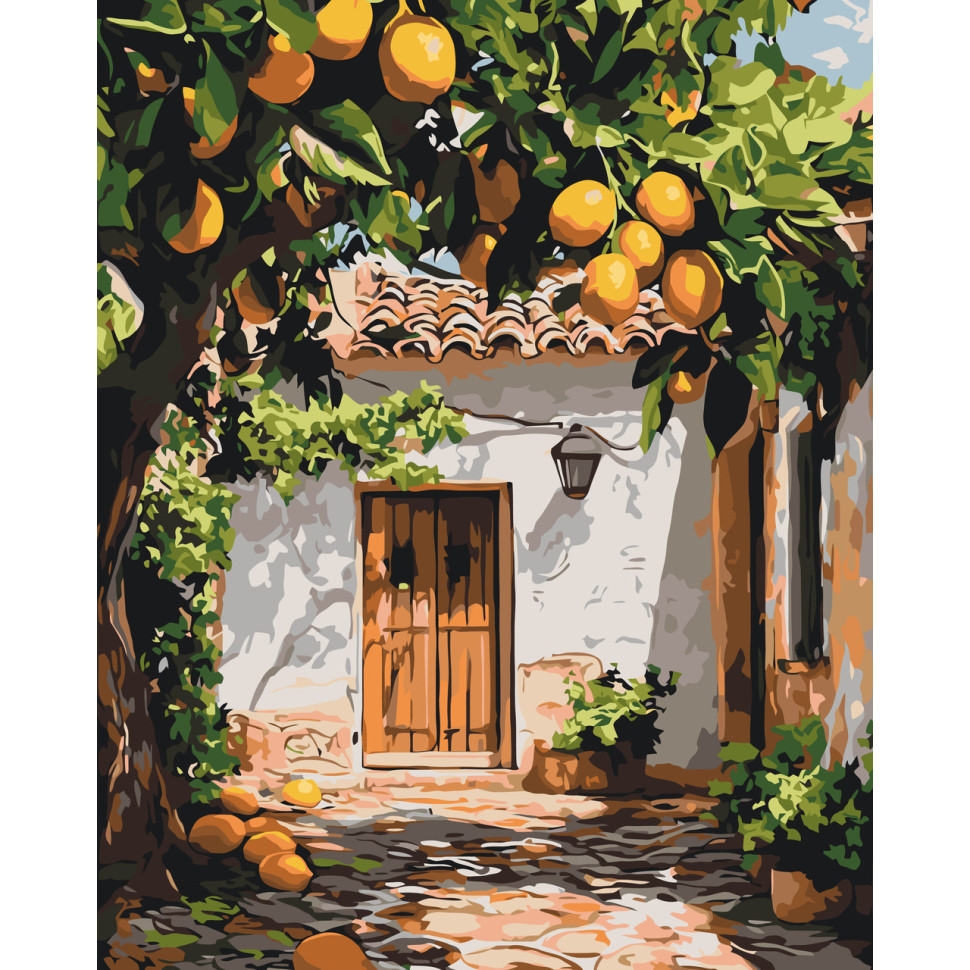 "Lemon Courtyard" Paint-by-Number Kit LW3487, 40 x 50 cm