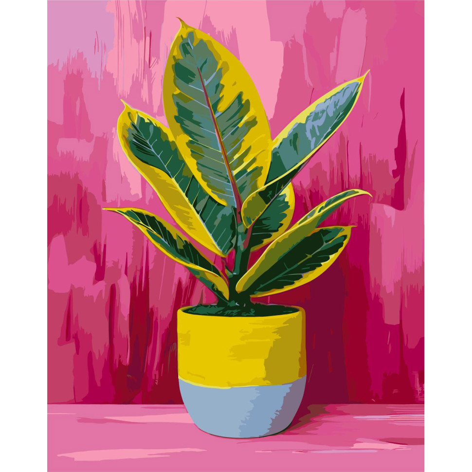 Paint by Numbers "Bright Ficus" LW3536, 40x50 cm